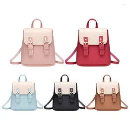 School Bags Mini PU Leather Fashion For Teenage Girls Casual Women Backpack