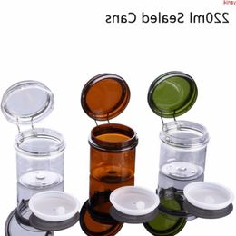 New 4x220ml Preservation Storage Tanks Clear/Brown PET plastic sealed cans,storage tanks,Seal pot,cream cans,refillable bottlesgoods Ahpbg