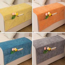 Chair Covers Chenille Sofa Side Hand Towel Storage Organizer Anti-slip Bedside Pouch Hanging Couch Dustproof Pockets