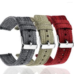 Watch Bands 20 22mm Nylon Canvas Bracelet For Ticwatch E2 S2 E3 GTH 2 Pro 3 GTX 4G E Strap Pro3 Ultra GPS Band