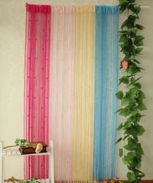 Curtain Window Crystal Beads Room Door Divider Sheer Panel Curtains