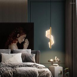 Pendant Lamps Bedroom Bedside Chandelier Minimalist Modern Light Luxury Living Room Creative Single Head Small