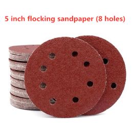 Slijpstenen 100pcs 125mm Round Shape Sanding Discs Hook Loop Sanding Paper Buffing Sheet Sandpaper 8 Hole Sander Polishing Pad Sandpaper