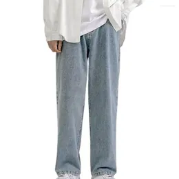 Men's Jeans Korean Fashion Men Wide Leg 2024 Spring Streetwear Straight Baggy Denim Pants Male Brand Trousers