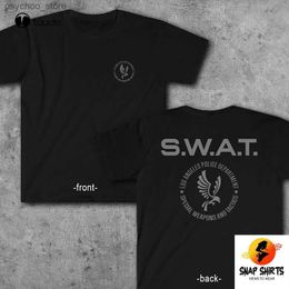 Men's T-Shirts New Lapd Swat Tv Series S.W.A.T. Inspired T Shirt Los Angeles Dep Tee Q240130