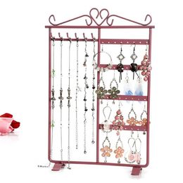 Earrings Necklace Jewelry Display Hanging Rack Metal Stand Organizer Holder fashion MX200810287i