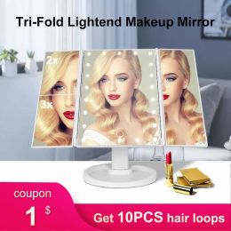 Mirrors Portable Illuminated Makeup Mirror Amplified Illuminated Makeup Mirror Touch Control Makeup Accessories Beauty