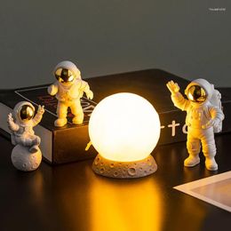 Night Lights 3d Moon Home Decor Light Astronaut Figurine Action Figures Astronauta Statue Lamp Room Study Desktop Decoration