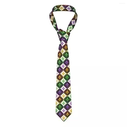 Bow Ties Formal Skinny Neckties Classic Men's Geometric Fleur De Lis Mardi Gras Wedding Tie Gentleman Narrow