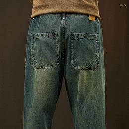 Men's Jeans Loose Fit Baggy Pants Wide Leg Retro Blue Hip Hop Streetwear Man Harem Vintage Clothing Trendy Korean Style