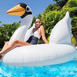 Skewers Swim Ring Giant Iatable Swan Pool Float Rideon Swan Pool Swimming Ring Holiday Party Water Fun Toys Islands Boias Piscina