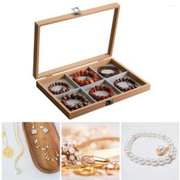 Jewellery Pouches Container Capacity Multi-compartment Storage Box With Transparent Lid Dustproof Bangle Organiser Case