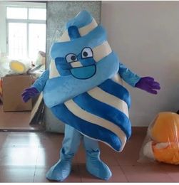 Halloween High Quality Blue Ice Cream mascot Costume for Party Cartoon Character Mascot Sale free shipping support customization