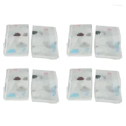 Storage Bags 8Pcs Foldable Bag Clothes Blanket Quilt Closet Sweater Organizer Box Home Supplies White