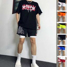 Shorts for Mens Sports Mesh Drying Trendy Boxing Leg Training Three Part Pants Muscle Fitness Long-distance Running Basketball Shorts