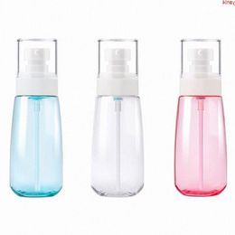 HOT 24pcs 100ml empty clear/pink/blue Plastic fine lotion pump bottle For Make Up And Skin Care Refillable Bottlegoods Rntwd
