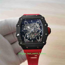 Selling Top Quality Watches 44mm x 50mm RM35-02 RAFA Skeleton NTPT Carbon Fibre Rubber Bands Transparent Mechanical Automatic 262U