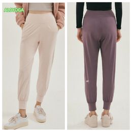 AL0YOGA-62 Yoga Pants Women High Waist Bundle Foot Sports Shaping Pant Girl Plus Size Jogger Sweatpants Training Fitness Pants