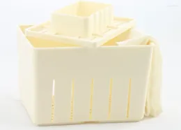 Baking Tools 3Pcs Plastic Tofu Press Mould DIY Homemade Maker Pressing Mold Kit Cheese Cloth Kitchen Tool