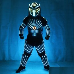 Other Event Party Supplies Led Stage Clothes Luminous Costume Robot Suit Clothing Light Suits For Dance Qerformance Wear224B Drop Dhei4