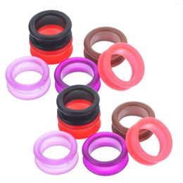 Dog Apparel 12 Pcs Silicone Ring Scissor Finger Grips Pet Supplies Grooming Scissors For Dogs Silica Gel Rings Inserts Coloured