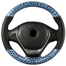 Steering Wheel Covers Leopard Style Soft Leather Fashion The Cover Of Car Interior Accessories