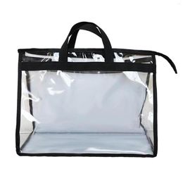 Storage Bags Clear Dust-proof Bag Protable Women Purse Handbag Dust Cover With Zipper Water Proof Protector NI266o