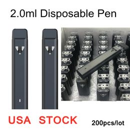 2ML Disposable Vape Pens USA STOCK Thick Oil Vape Cartridges E-cigarettes Rechargeable 350mAh Battery Devices view window Pods Starter Kits Vaporizer Empty Pod