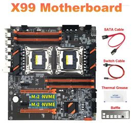 Motherboards X99 Dual CPU Motherboard SATA Cable Switch Baffle Thermal Grease LGA 2011 DDR4 Support 2011-V3