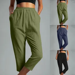 Women's Pants Cropped For Women Clothing 2024 Solid High Waist Long Trousers Pantalones Y2K Clothes Streetwear Baggy Sweatpants