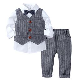 Baby Boy Clothes Cotton Sets Long Sleeve Spring Autumn Outfit Toddler Pants Suit Children For 1 To 2 3 4 Years Kids Male Costume 240123