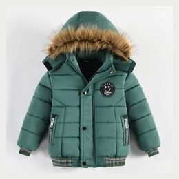 Inverno meninos jaqueta para crianças casacos crianças quente com capuz outwear grosso casaco de lã bebê menino roupas traje 2 3 4 5 6 y 240122
