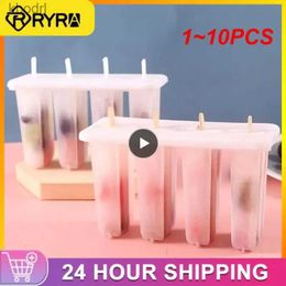 Ice Cream Tools 1~10PCS Mould 4 Grids Clean And Hygienic Easy To Material Safety Release Kitchen Popsicle Durable YQ240130