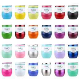 Water Bottles Swig Wine Cups Cup Insulated Thermos Coffee Mug Vacuum Travel Tumber 9OZ Egg Shaped Beer