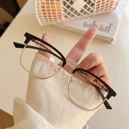 Sunglasses Frames High Quality Men's Glasses Frame Semi-rimless Blue Light Blocking Eyeglass TR90 Material Business Computer Glass