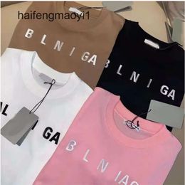Bar Balencaigaly Balencigaly Paris Designer Mens T-shirts Print Embroidery Letters Cotton Mens 4 Colors Clothing Top Tee Shirt Man Asia Size S-5XL