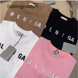 bar balencaigaly balencigaly Paris Дизайнерские мужские футболки с принтом и вышивкой Буквы Хлопковая мужская рубашка 4 цвета одежды Роскошная верхняя футболка Мужская Азия размер S-5XL