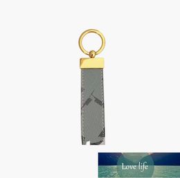 European Classic Plaid Pendant Car Key Ring Keychain Luxury Keys Ring Diagonal Pendant