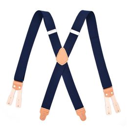 Fashion Classic Adults Braces Suspenders Casual Straps X-Back Shape Mens Trousers Suspensorio Button End Logger Work Suspenders198s