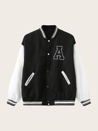 Men Women Bomber Jackets Autumn Winter Fashion Baseball Uniform Oversize Coats Student Couple Harajuku Loose Jacket 240124