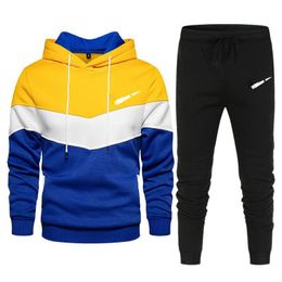 Mens tracksuit tech set designer track suit Europe American Basketball Football Rugby two-piece with women's long sleeve hoodie jacket trousers