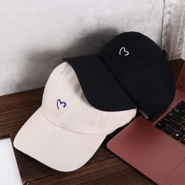 Ball Caps Hat Simple Men Baseball Cotton Love Girl Snapback Sun Heart Embroidery Peaked Cap