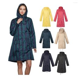 Raincoats Women Raincoat Breathable Portable Ladies Long Waterproof Rain Coat Jacket