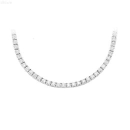 14.00ctw Diamond Tennis Chain 14k Gold Plated 1 Row Tennis Necklace for Men Women