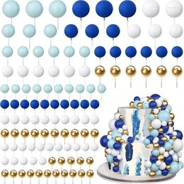 Cake Tools 20Pcs Colourful Pearl Balls DIY Insert Topper Card Gift Cup Paper Toothpick Party Wedding Birthday Decoration