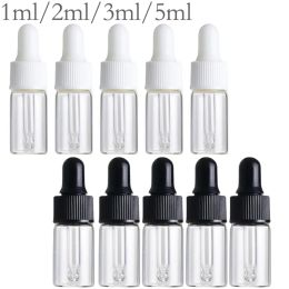 Bottle 50PCS/1OOPCS Black White Empty Bottle Filled Clear Colour Glass Essential Oil Bottle Strip Perfume Oil Bottle Sample Test Bottle