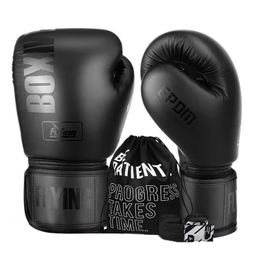 6 8 10 12 14oz Muay Thai Boxing Gloves For Men Women PU Leather Training Glove for Fighting Kickboxing Mixed Martial Arts 240122