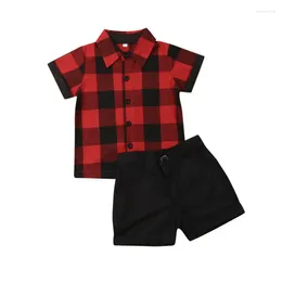 Clothing Sets Christmas Set 1-5Years Toddler Kids Baby Boy Gentleman Clothes Shirt Tops Shorts Pants Formal Outfit