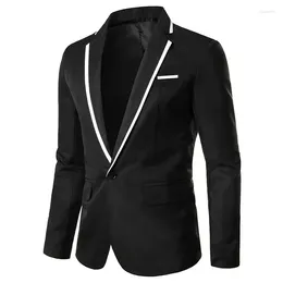 Men's Suits 2024 Autumn Suit Business Leisure Slim Fit Colour Matching Large Fashion Coat Top