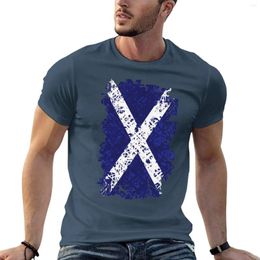 Men's Polos Flag Of Scotland T-shirt Oversizeds Boys Whites Customizeds Quick Drying T Shirt For Men